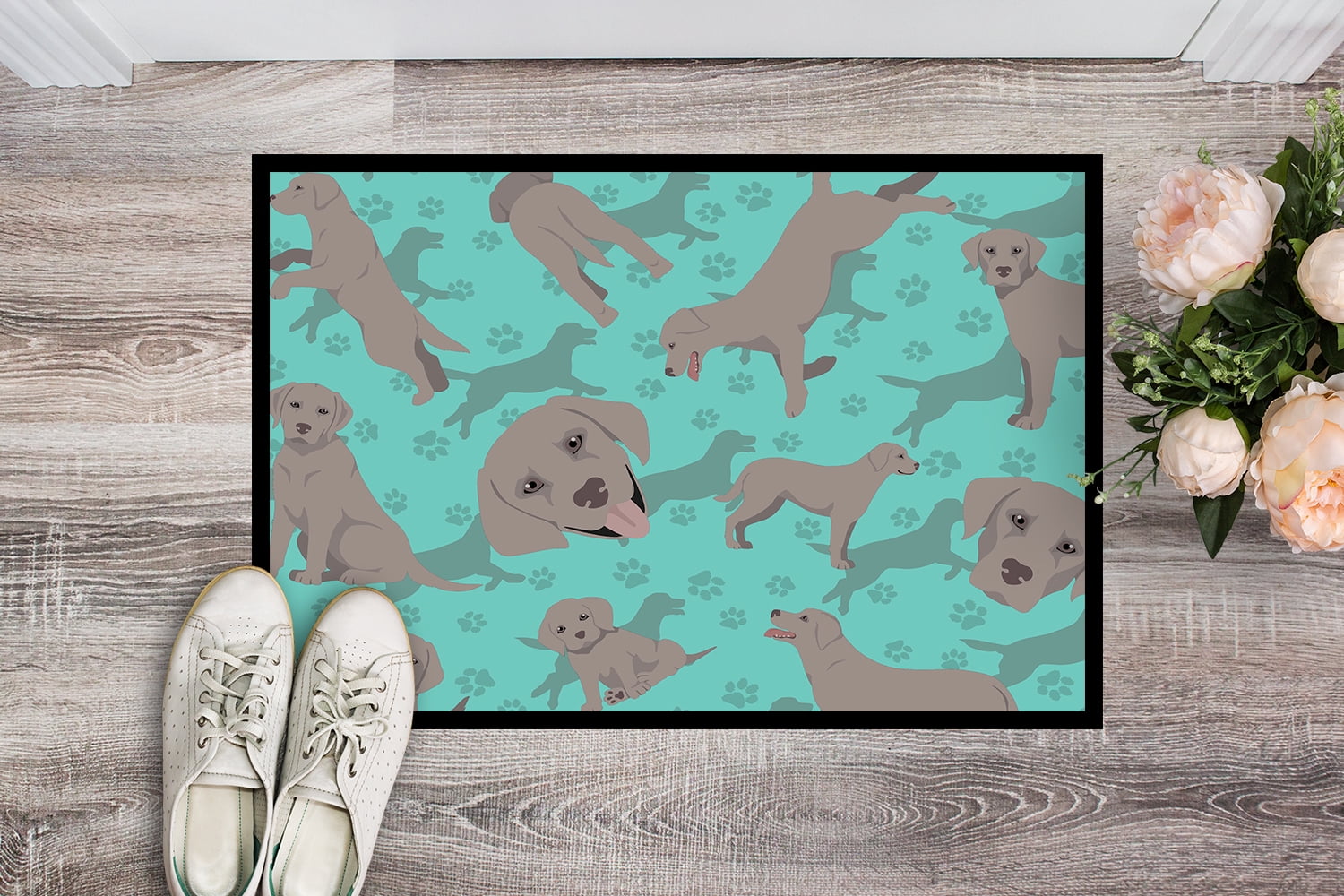 24 x 36 in. Black Labrador Retriever Welcome Indoor or  NEW Labrador Dog And‎ Cat Rug Door Mat..36\