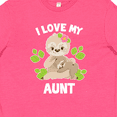 thumbnail image 3 of Inktastic Cute Sloth I Love My Aunt with Green Leaves Youth T-Shirt, 3 of 4