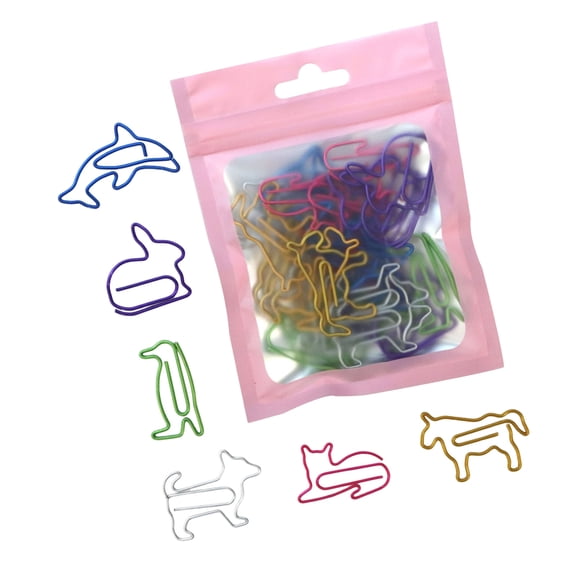 Fun Shaped Paper Clip Small Paperclips Metal File Clamp Book Marker Clips for Document Paper Photo Organization