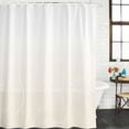 thumbnail image 3 of Cream Geometric Waterproof Fabric Shower Curtain,Modern White Stripe Abstract Distortion Art Waterproof Fabric Shower Curtain for Bathroom Bathtubs Shower Curtains with 12 Hooks Extra Long 72x96, 3 of 8
