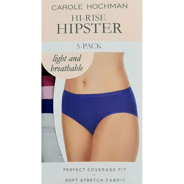 Carole Hochman Women's Underwear Hi-Rise Hipster 5-Pack - XL - Bold Colors
