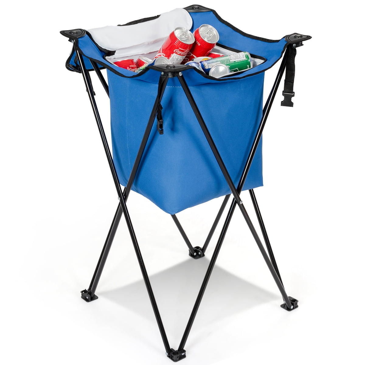 Topbuy Portable Tub Cooler w/Folding Stand & Carry Bag Leakproof