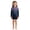 1-Navy1167, variant on Tiijoy Girls Floral Print UPF 50 Long Sleeve Zip Up Rash Guard Shorts 2-Piece Swimsuit, Sizes 4-8