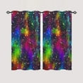 thumbnail image 2 of Galaxy Blackout Curtains Grommet Thermal Insulated Room Darkening Curtains Colorful Space Nebula Print Pattern Light Blocking Drapes for Kids Bedroom Living Room 2 Panels-52"W x 45"L (Pack of 2), 2 of 7