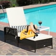 thumbnail image 2 of Costway PE Rattan Chaise Lounge Chair Armrest Recliner Adjustable Pillow, 2 of 10