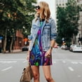 thumbnail image 4 of Lsque Neon Free Play Pattern Summer Dresses for Women – Sleeveless T-Shirt Swing Sundress, Perfect for the Beach and Casual Days, 4 of 7