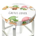 thumbnail image 6 of Goofa Cactus Gnome Printed Stool Covers Round, Waterproof Round Bar Stool Covers Anti-Slip Round Bar Stool Seat Cover with Elastic Bands Durable -12 inch, 6 of 7