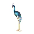 thumbnail image 1 of Figura de animal para exteriores, pintada a mano, portátil, resistente, para jardín pavo real azul, 1 of 9