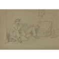 thumbnail image 2 of Elihu Vedder 24x18 Gold Ornate Framed and Double Matted Museum Art Print Titled - Students in the Latin Quarter, Paris (C. 1858), 2 of 4