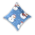 thumbnail image 2 of Cute Snowman Hand Painted Style Throw Pillow Covers Pillowcases 18 x 18 Inch Home Decor 2 Packs for Bedroom Sofa, 2 of 6