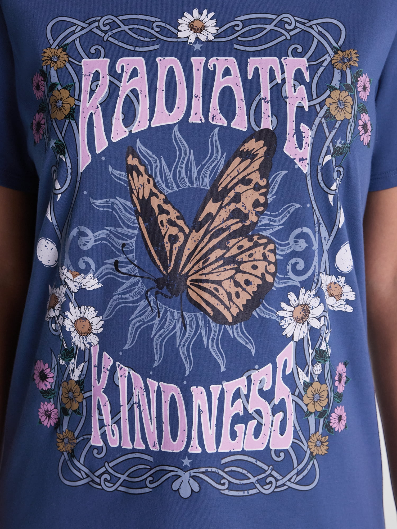 Women's Kindness Graphic Tee with Short Sleeves, Sizes XXS-XXL