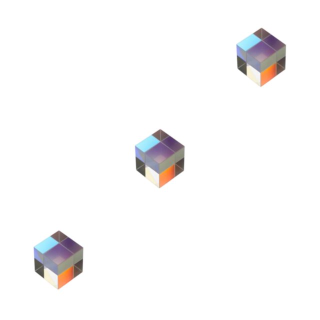 Matsuzay Cubo óptico de cristal de ciencia hexaédrico hogar cubos de luz brillante juguete modelo educativo herramienta de enseñanza DIY Type1 NO1