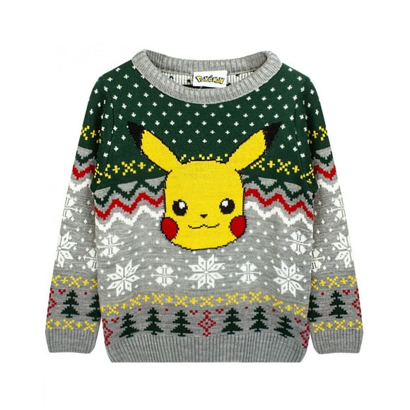 Pokemon Boys/Girls Pikachu Knitted Ugly Christmas Sweaters