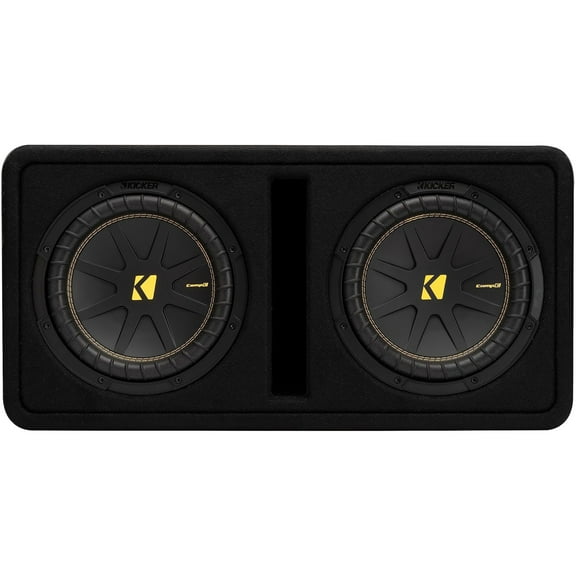 Kicker 50DCWC102 CompC 10" 1000-Watts Peak Subwoofer 2-Ohm Dual Vented Sub Box