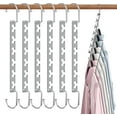 thumbnail image 1 of Sindax Cintres Gain de Place pour Organisateur de Garde-Robe - Cintres Métalliques Robustes pour Organiser le Rangement de la Garde-Robe, Cintre Gain de Place Pliable - Lot de 6, 1 of 7