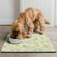 thumbnail image 2 of Dog Food Mats for Floors Absorbent Water Non-Skid Pet Food Mat Botanical Leaf Yellow Dog Feeding Mat Eco-Friendly Durable Pet Placemat, 2 of 7