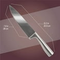 thumbnail image 5 of BambooMN Chef Knife - Smooth Blade Silver Handle - 1 Knife, 5 of 5