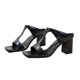 thumbnail image 1 of Amzcrzy Zapatos de mujer,Zapatos de mujer,Zapatillas de mujer, Zapatillas de verano para mujer, de tacón alto y grueso, informales, con punta cuadrada Sandalias Mujer Zapatillas De Casa, 1 of 6