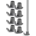thumbnail image 1 of 8 Pcs Skis, ski de Marche Universel, Pieds de Remplacement en Caoutchouc Robuste (Gris), 1 of 5