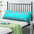 thumbnail image 2 of Long Body Pillow Cover - Soft & Breathable, Hidden Zipper, 20"x54", Tropical Flamingo & Floral Print - Perfect Gift for Beach Lovers, Side Sleepers, Summer Home Decor, 2 of 7