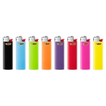 Bic J3 Medium Slim Lighters 8 pieces, 1 of Each Color