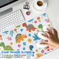 thumbnail image 4 of Long Mouse Pads for Desk,Colorful Dinosaurs Leaf White Pattern Desk Mats on Top Of Desks, Desk Mouse Pad Extra Large with 3mm Non-Slip Base and Stitched Edge for Gaming,Office,Work,Home 35.4"x15.7", 4 of 6