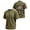 Army Green, variant on Men's 9/11 Memorial Waffle Knit Crew Neck Tee We Will Never Forget 2001-2026 American Flag Graphic Lightweight Patriotic Daily Summer Wear Shirt