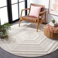 thumbnail image 2 of SAFAVIEH Trends Yvette Geometric Area Rug, Beige/Ivory, 6'7" x 6'7" Round, 2 of 8