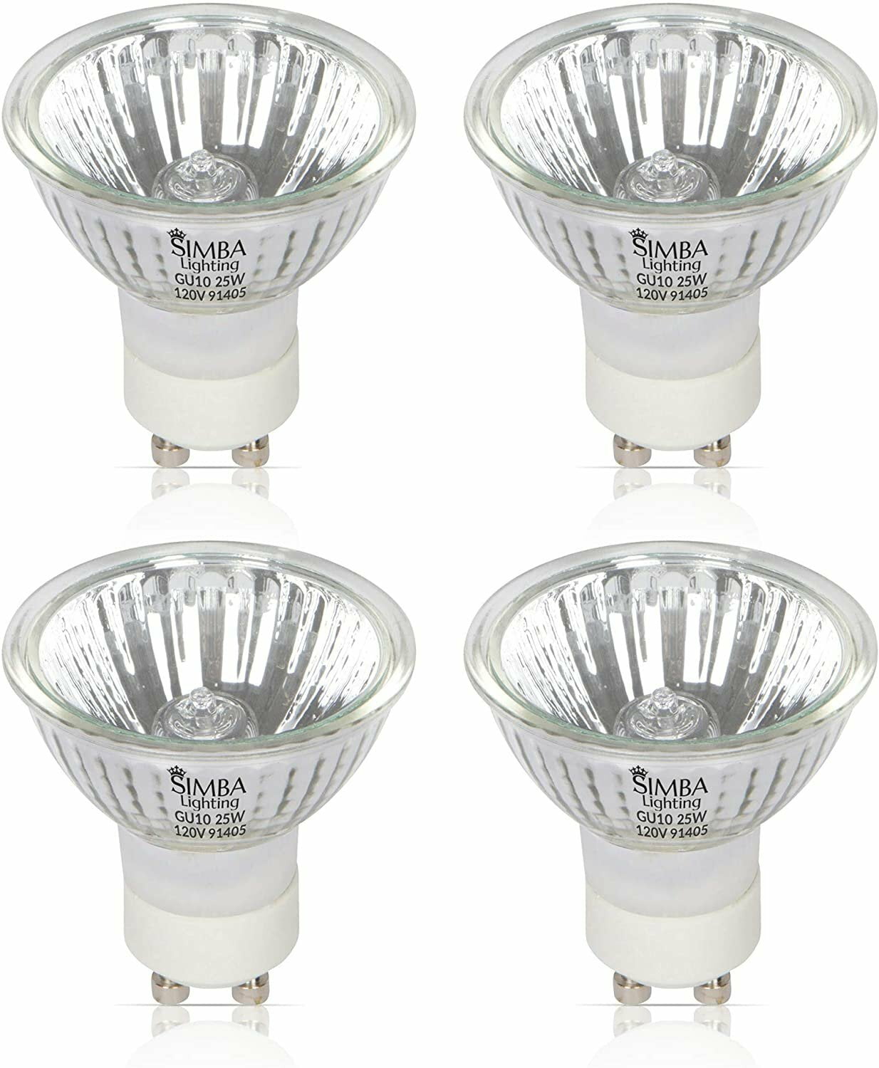 Simba Lighting Halogen GU10 120V 25W NP5 Candle Warmer ETC Replacement Light Bulb, Dimmable, 4-Pack