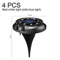 thumbnail image 2 of Luces solares decorativas para exteriores, luces de suelo con energía solar, luces de disco solares LED, luces solares para jardín, camino, paisaje, patio, césped, pasarela, luz blanca (luz azul en, 2 of 5