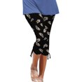 thumbnail image 2 of Snoarin Capris d'Été Grande Taille pour Femmes Pantalons Décontractés à Cordon Imprimé pour Femmes en Solde, 2 of 5