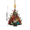 thumbnail image 3 of JeashCHAT Guitar Christmas Tree Ornaments, 2D Flat Acrylic Stacked Guitar Instruments Ornament Hanging Pendant, Christmas Gifts for Men, Women, Guitar Lover, 3 of 5