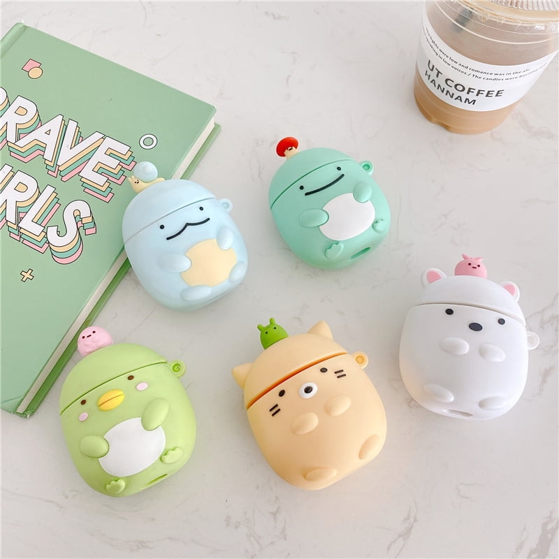Case Cute Cartoon Characters, GMYLE Silicone Protective Shockproof Earbuds Case Cover Skin Compatible for Apple AirPods 1 / 2 Creatures) - Walmart.com