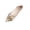 Beige, variant on Pointed Toe Flats For Women Matte Faux Suede 3D Rose Gold Metal Ornament Slip On Flat Shoe Footwear