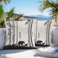 thumbnail image 4 of Abstract Outdoor Pillow Covers Pack of 2 Animal Bear Family Forest Trees Silhouette Waterproof Throw Pillow Covers Decorative Cushion Cases for Patio Garden Tent Balcony Couch 20x20 inch, 4 of 8