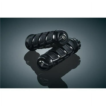 Kuryakyn Premium Kinetic Handlebar Grips For Kawasaki, Suzuki, Victory & Yamaha Motorcycles, Gloss Black, 1 Pair 6376