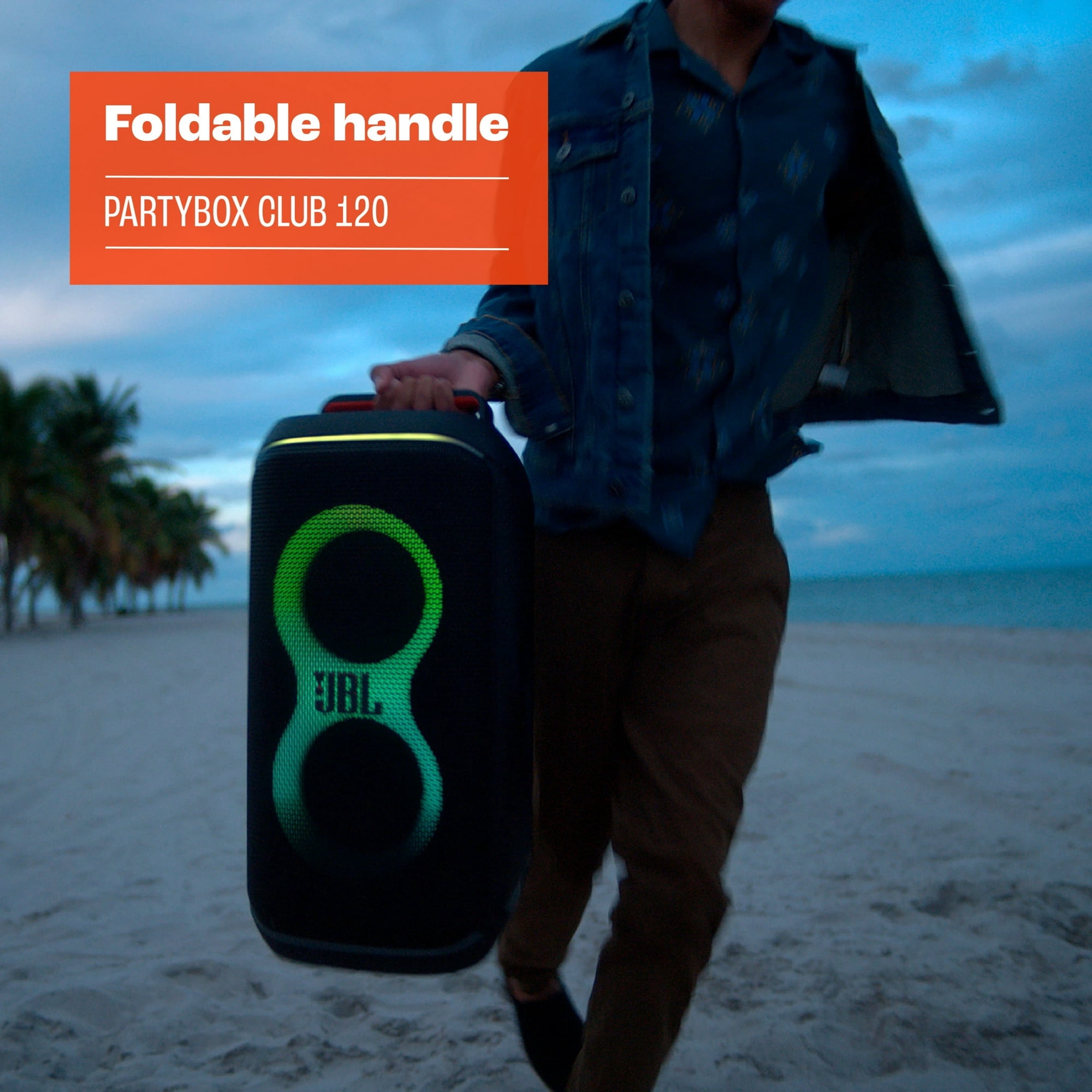 JBL PartyBox Club 120 - Portable party speaker - Featuring powerful JBL Pro Sound, the JBL PartyBox Club 120 delivers the best music experience - Black (Sold without manufacturer warranty)