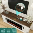 thumbnail image 7 of 77'' Fireplace TV Stand for 85'' TVs, 50-Inch Electric Fireplace, LED Lights, Farmhouse Media Entertainment Center, 7 of 7