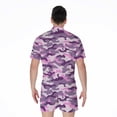 thumbnail image 2 of Pink Purple And Grey Camouflage Short Sleeve Men'S Rompers Casual Summer Jumpsuits Outfit, 2 of 4