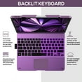 thumbnail image 6 of Typecase Touch Case with Keyboard for iPad Pro 12.9 2021, Backlit Wireless Keyboard for iPad Pro 12.9 (2018-2021) (Purple), 6 of 13