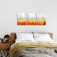 thumbnail image 5 of 3 Pieces Orange and Gold Abstract Canvas Wall Art Modern Gold Foil Artwork Luxury Painting Printed on Canvas for Walls Guest Room Girls Gifts Decor Each Size 12x16 Inches (Orange), 5 of 6