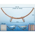 thumbnail image 4 of Petra Leisure 10FT Wood Hammock Stand with Bed, Teak-Stain – Water-Treated Wood, 48" x 80" Bed, 4×4 Base, 4 ft Tall, 2.5" Beams, Galvanized Hardware (Beige or Fiesta Stripe) (Beige), 4 of 6