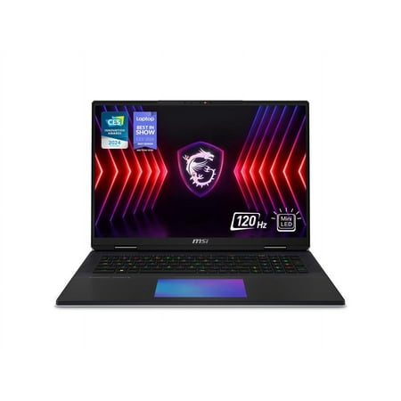 MSI - Titan 18 HX A14VIG-036US 18.0" 120 Hz Mini LED - Intel Core i9 14th Gen 14900HX (2.20GHz) - GeForce RTX 4090 Laptop GPU - 128 GB DDR5 - 4 TB PCIe SSD - Windows 11 Pro 64-bit - Gaming Laptop (Ti