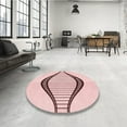 thumbnail image 3 of Ahgly Company Indoor Rectangle Patterned Pink Bubble Gum Pink Area Rugs, 8' x 12', 3 of 6