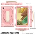 thumbnail image 5 of Dteck Kids Case for Samsung Tab A7 Lite 8.7" SM-T220 SM-T225, Heavy Duty Rugged Shockproof Case with Adjustable Hand Strap, Carrying Shoulder Strap, Rotating Kickstand, Rosegold, 5 of 6
