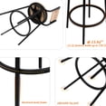 thumbnail image 3 of Rustic Bar Stools Set of 2 | Swivel Function for Coffee Shops | Black Powder - Coated Metal Frame | Provide Comfort in Long - sitting Sessions, 3 of 5