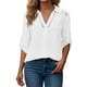 thumbnail image 2 of Camisetas de Cuello en V de Manga Larga para Mujeres Blusas Casuales Vestidas con Cuello de Encaje Hueco, 2 of 9