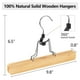 thumbnail image 3 of Perchas de madera para pantalones AMKUFO, paquete de 12 unidades, antideslizantes con clips, 3 of 8