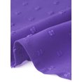 thumbnail image 5 of Agnes Orinda Women's Plus Size Tops Chiffon Swiss Dots Short Sleeves Lace Crochet Pleated Blouse 4X Purple, 5 of 6