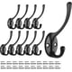 thumbnail image 1 of Gancho gancho negro retro con tornillos de metal (negro 10 piezas), 1 of 5